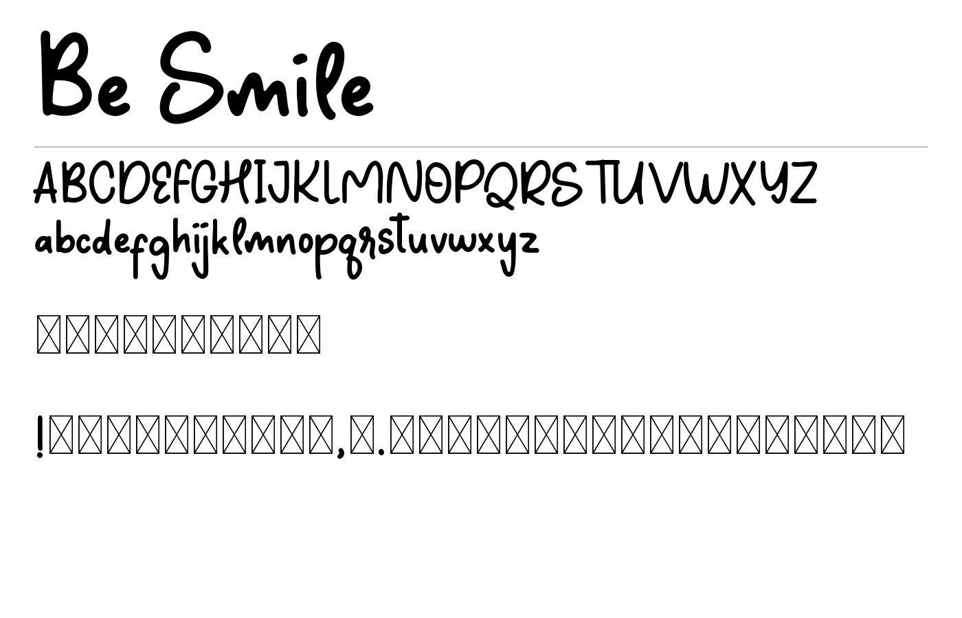 Be Smile Font preview