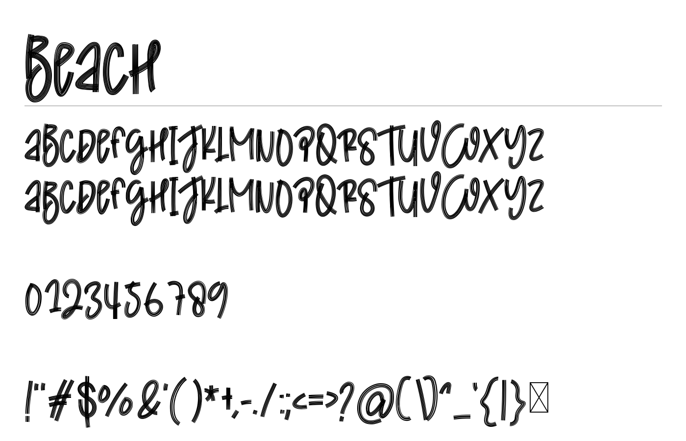 Beach Font preview