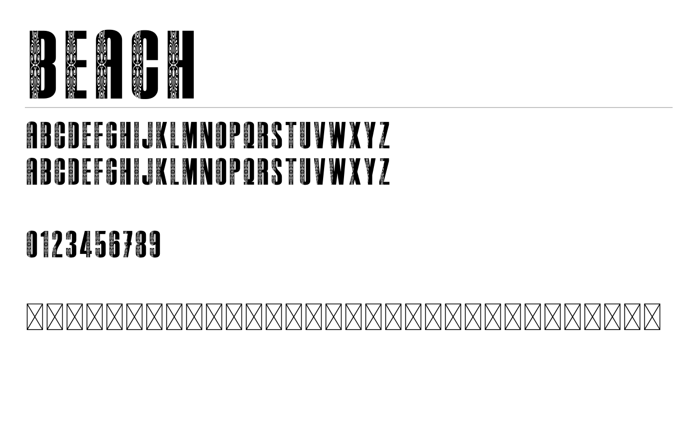 Beach Font preview