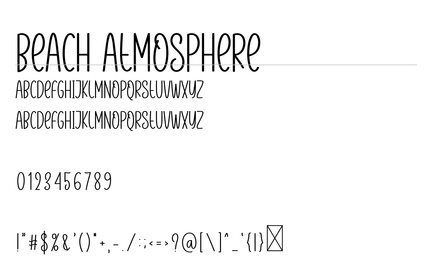 Beach Atmosphere Font preview