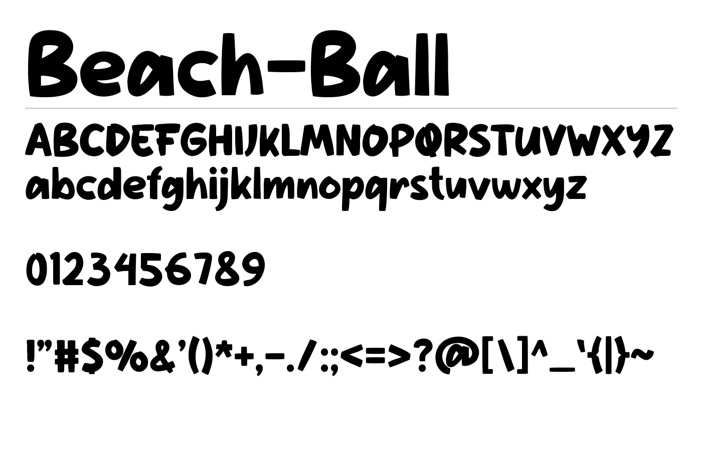 Beach-Ball Font preview