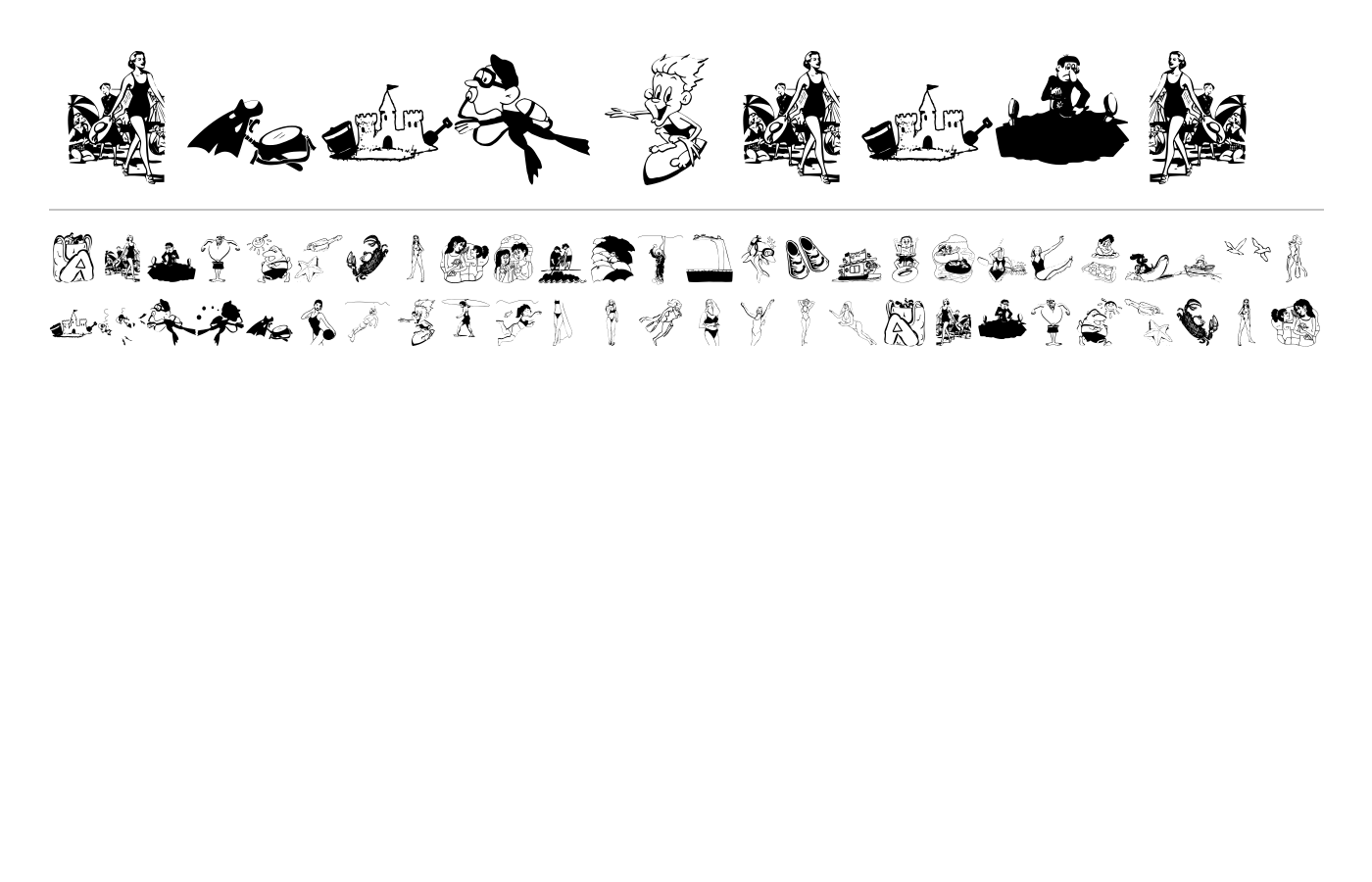 BeachBats Font preview