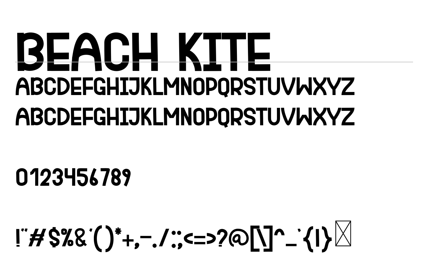 Beach Kite Font preview