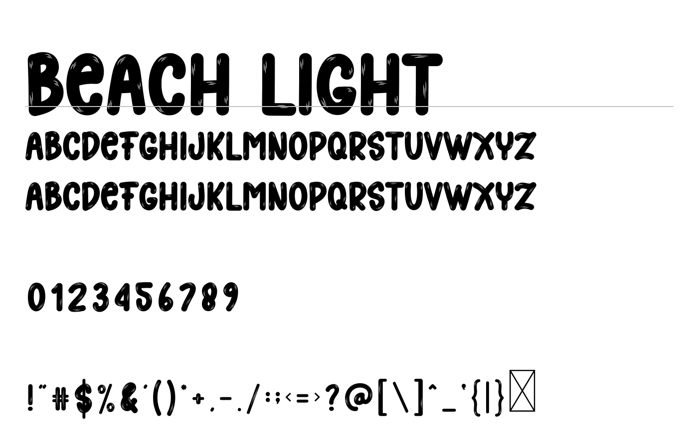 Beach Light Font preview