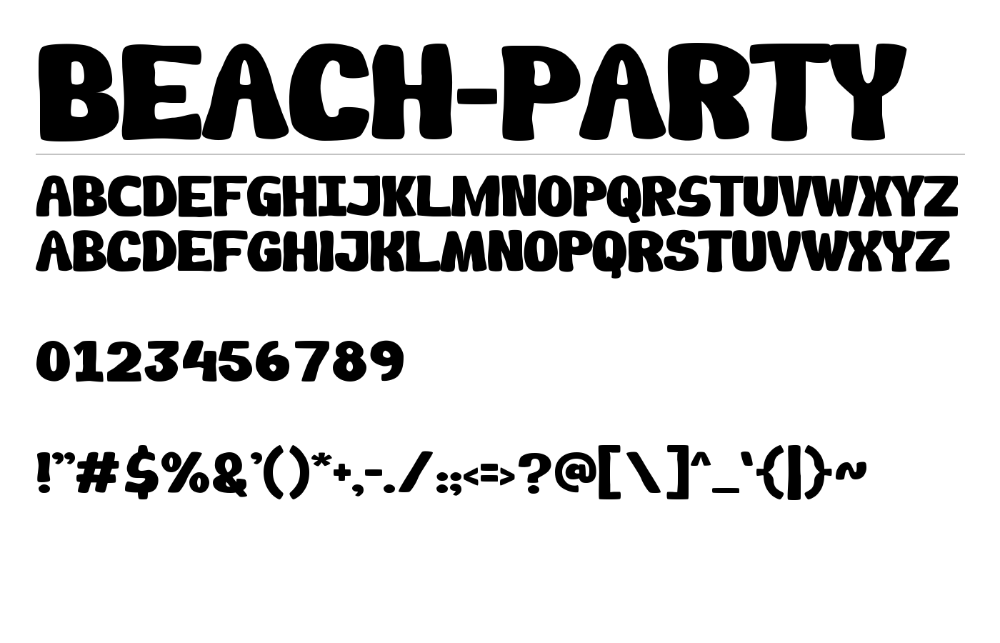 Beach-Party Font preview