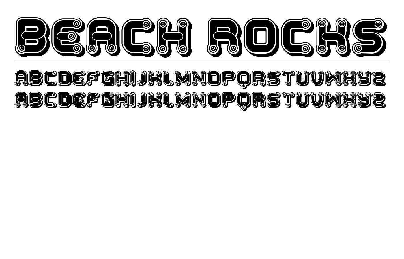 Beach Rocks Font preview