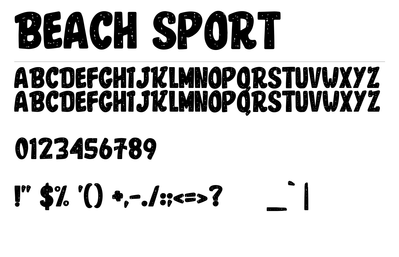 Beach Sport Font preview