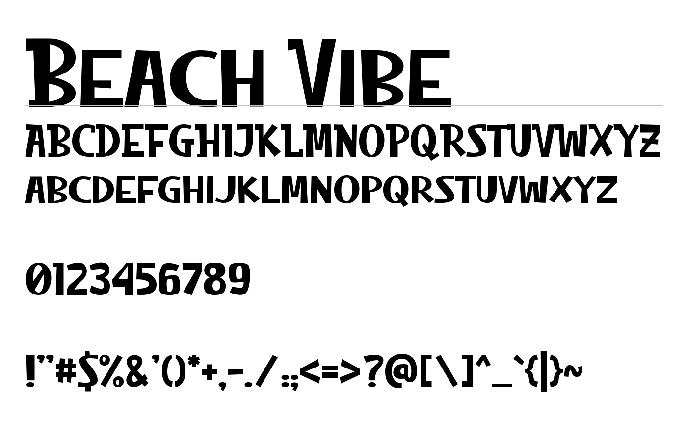 Beach Vibe Font preview