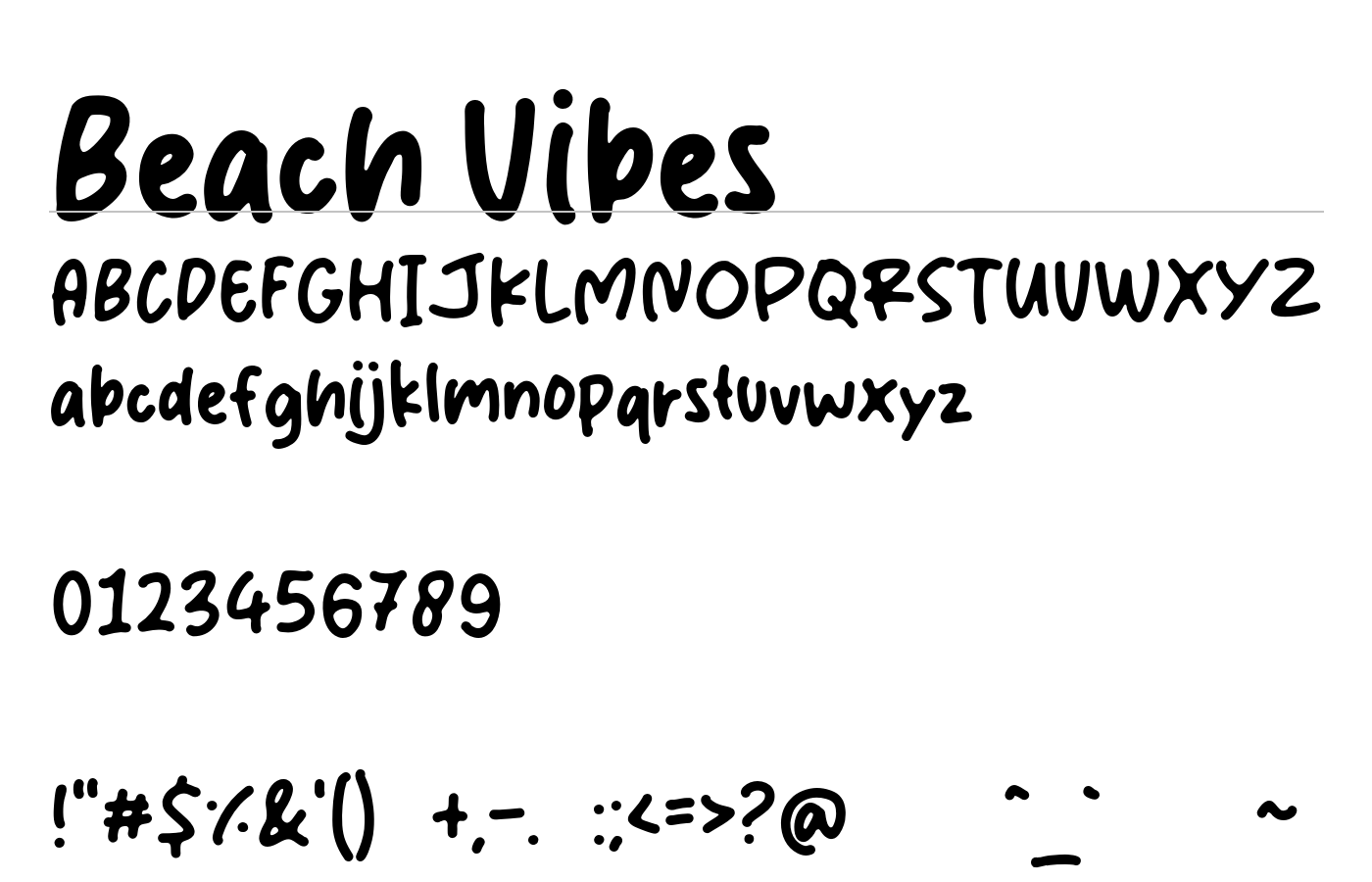 Beach Vibes Font preview