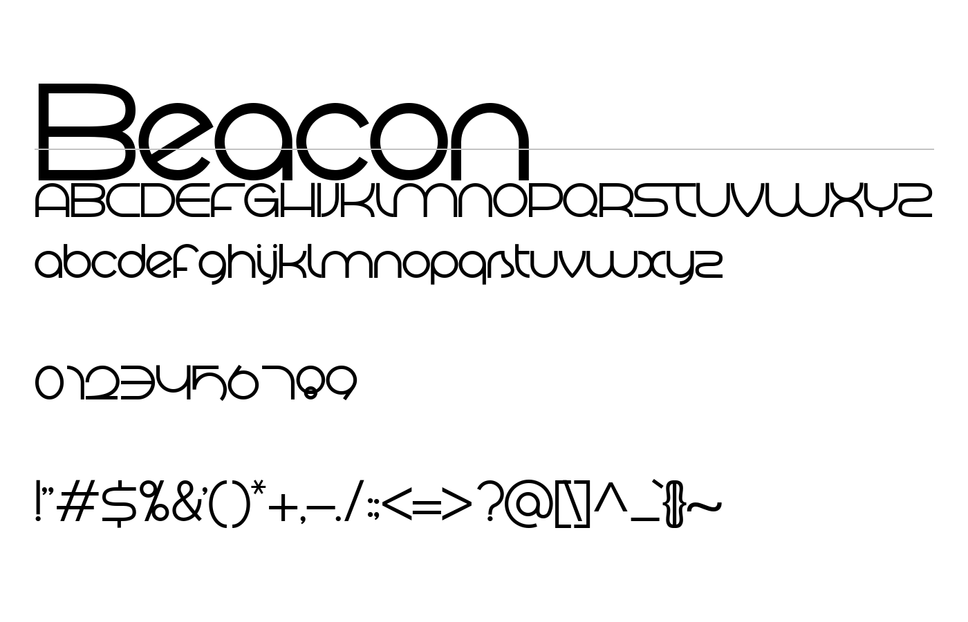 Beacon Font preview