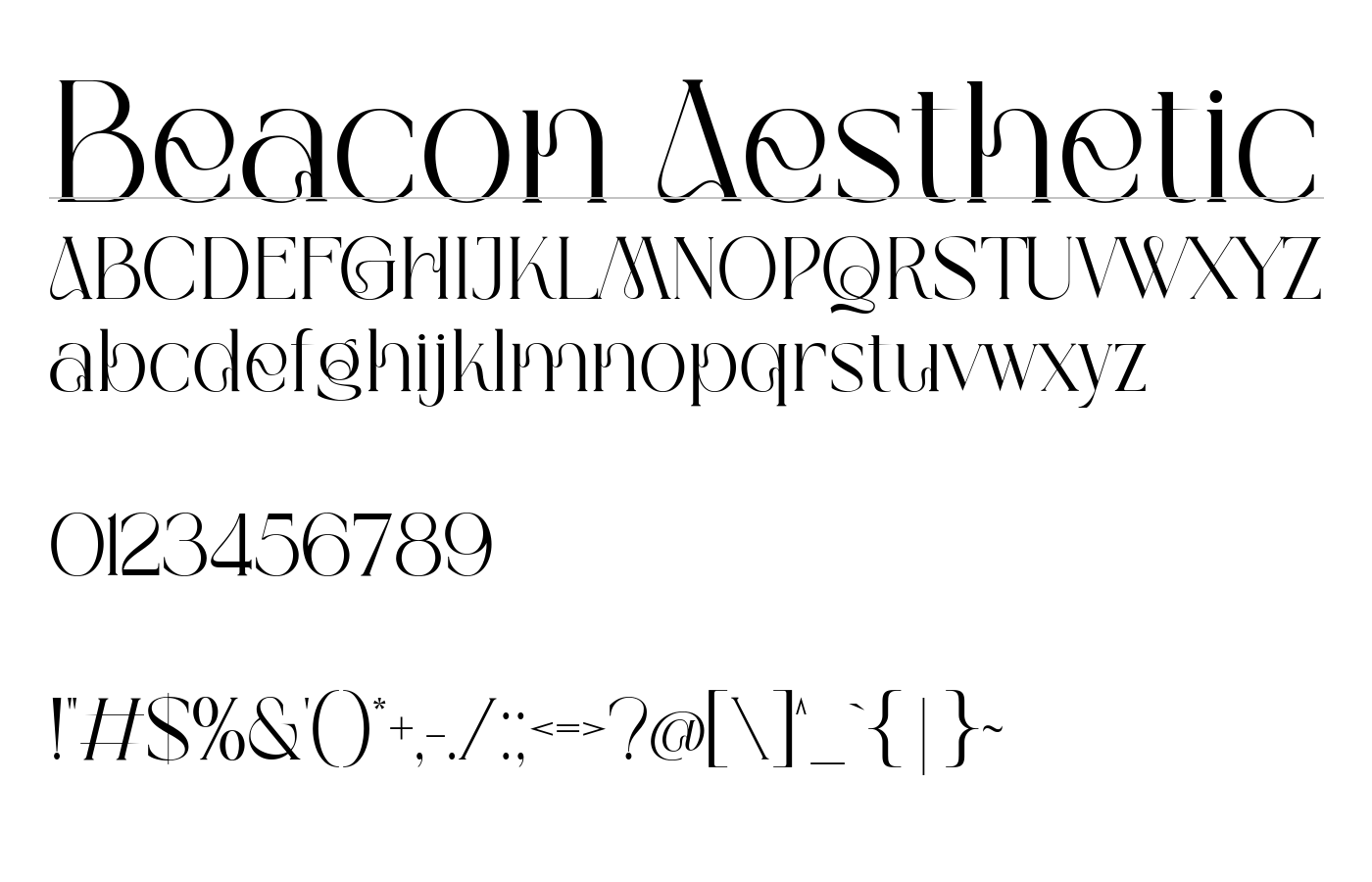 Beacon Aesthetic Font preview
