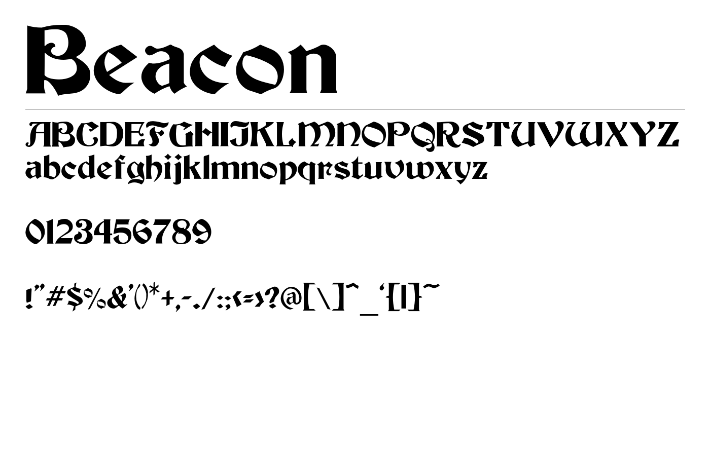 Beacon Font preview