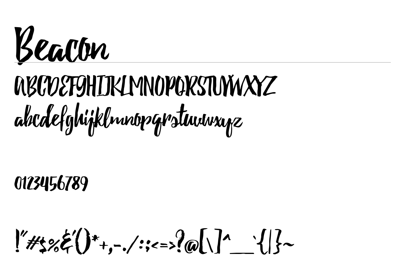 Beacon Font preview