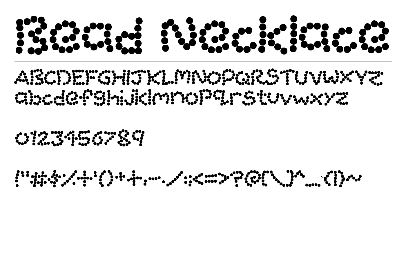 Bead Necklace Font preview
