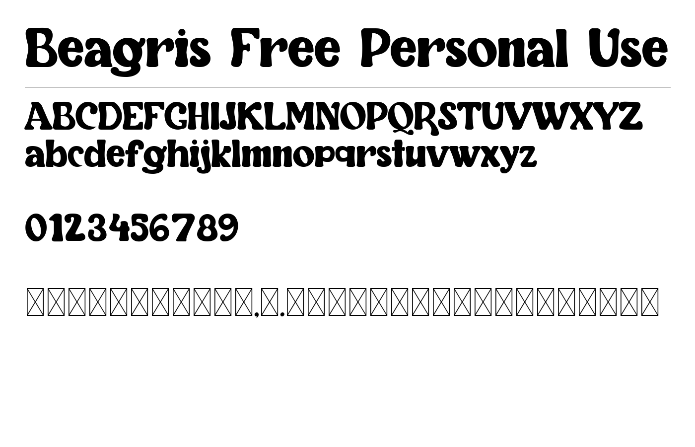 Beagris Font preview
