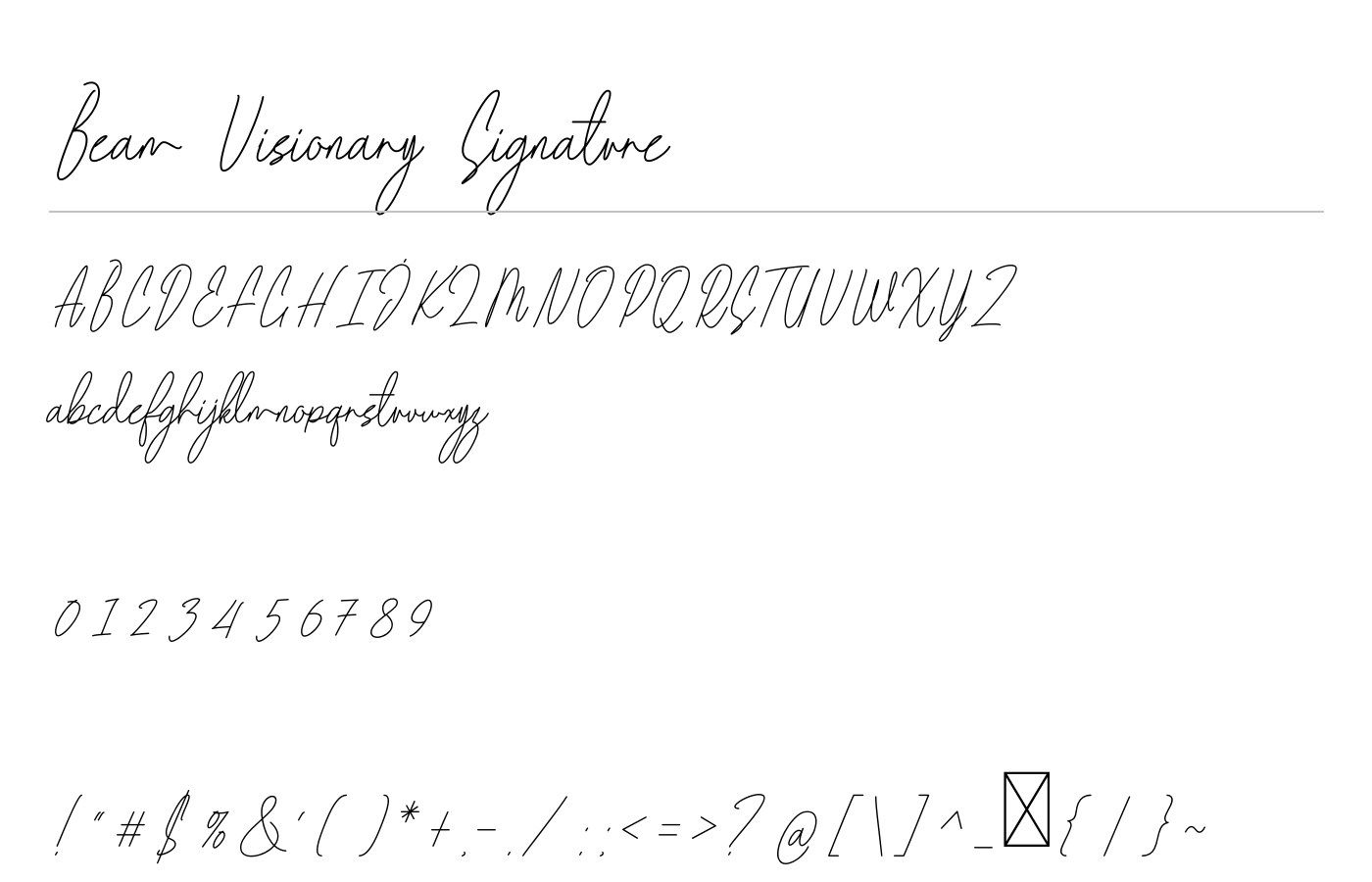Beam Visionary Font preview