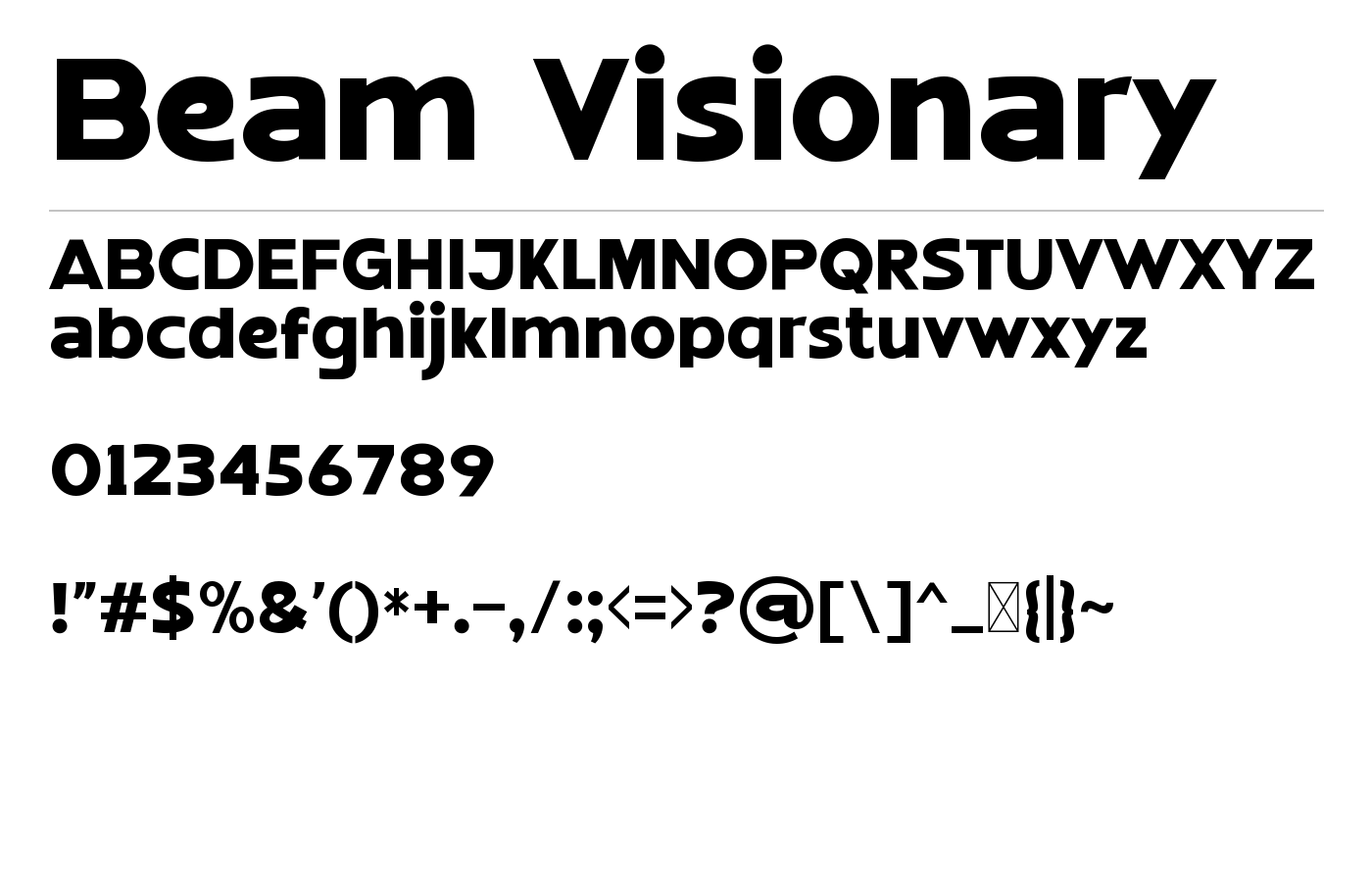 Beam Visionary Font preview
