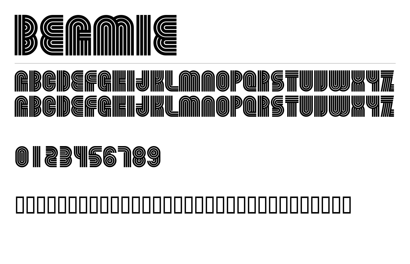 Beamie Font preview