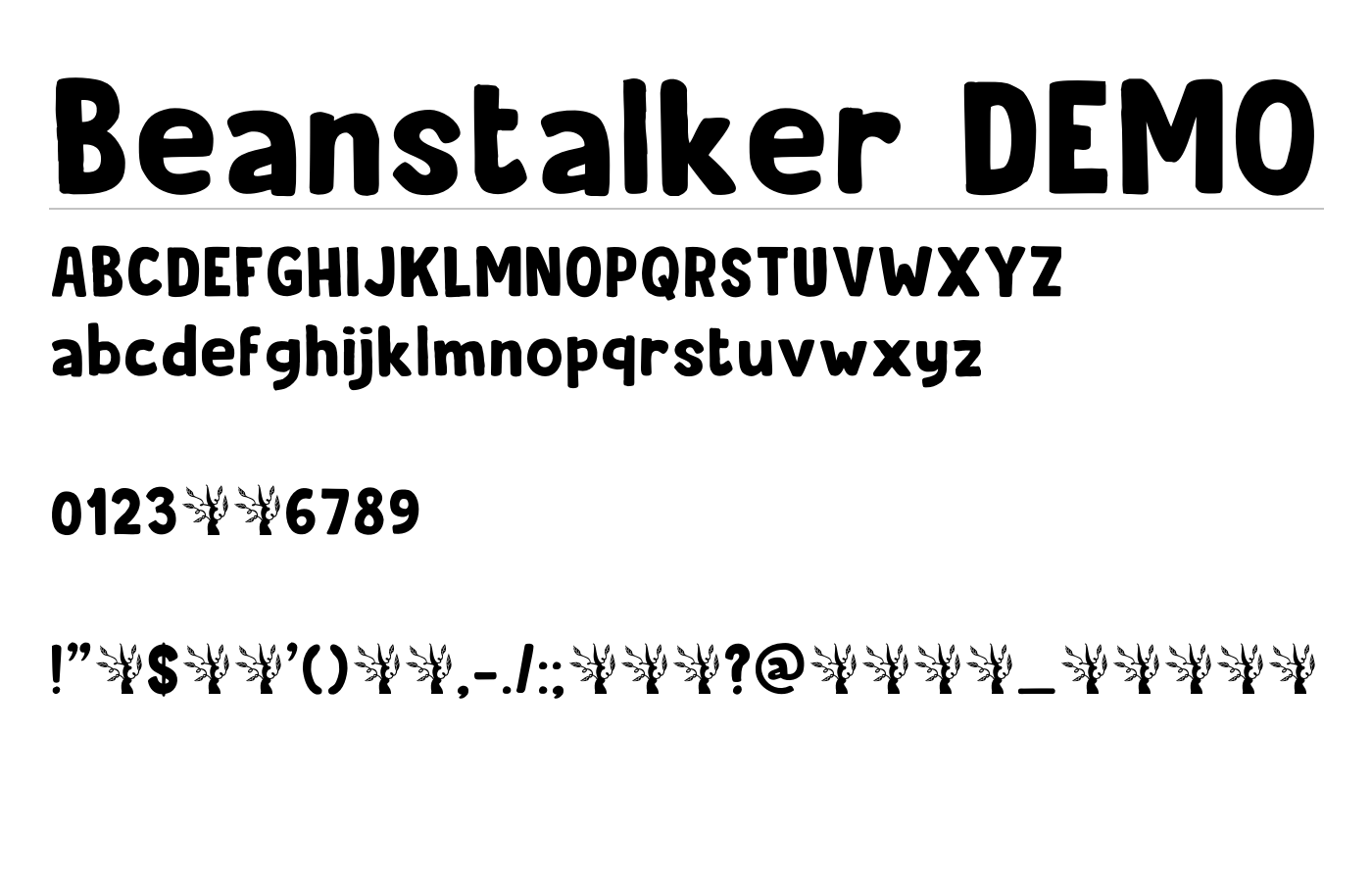 Beanstalker DEMO Font preview