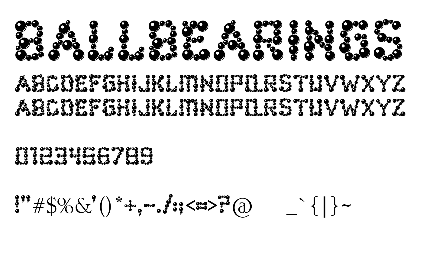 ballbearings Font preview