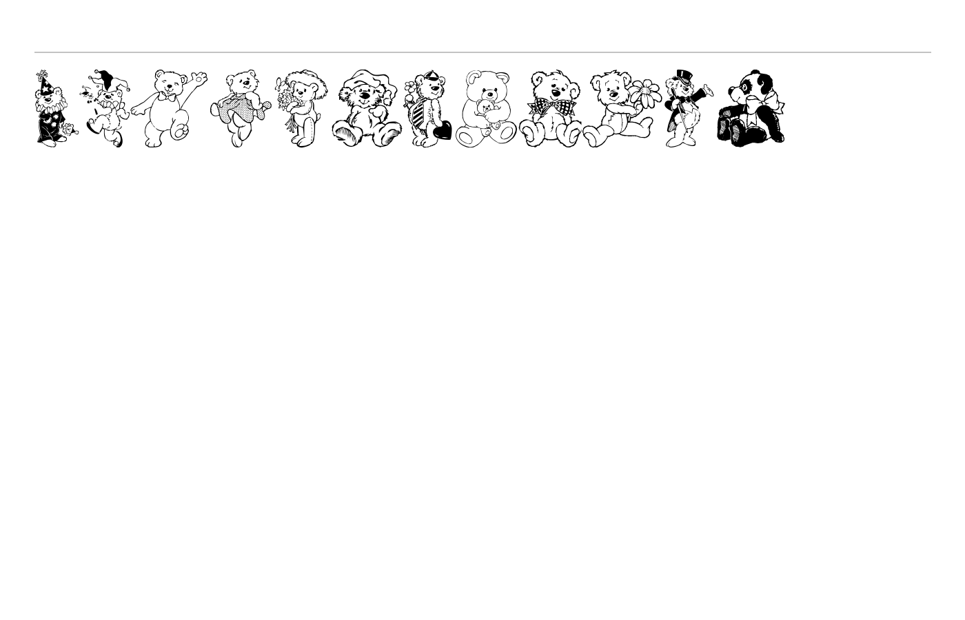 BearBats Font preview
