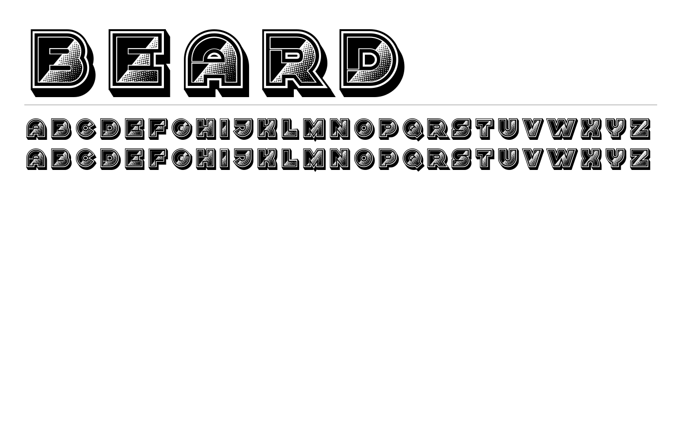 Beard Font preview