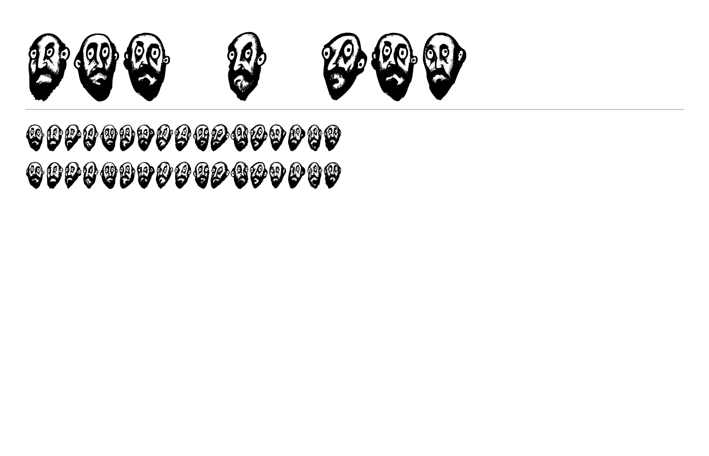Beard Man Font preview