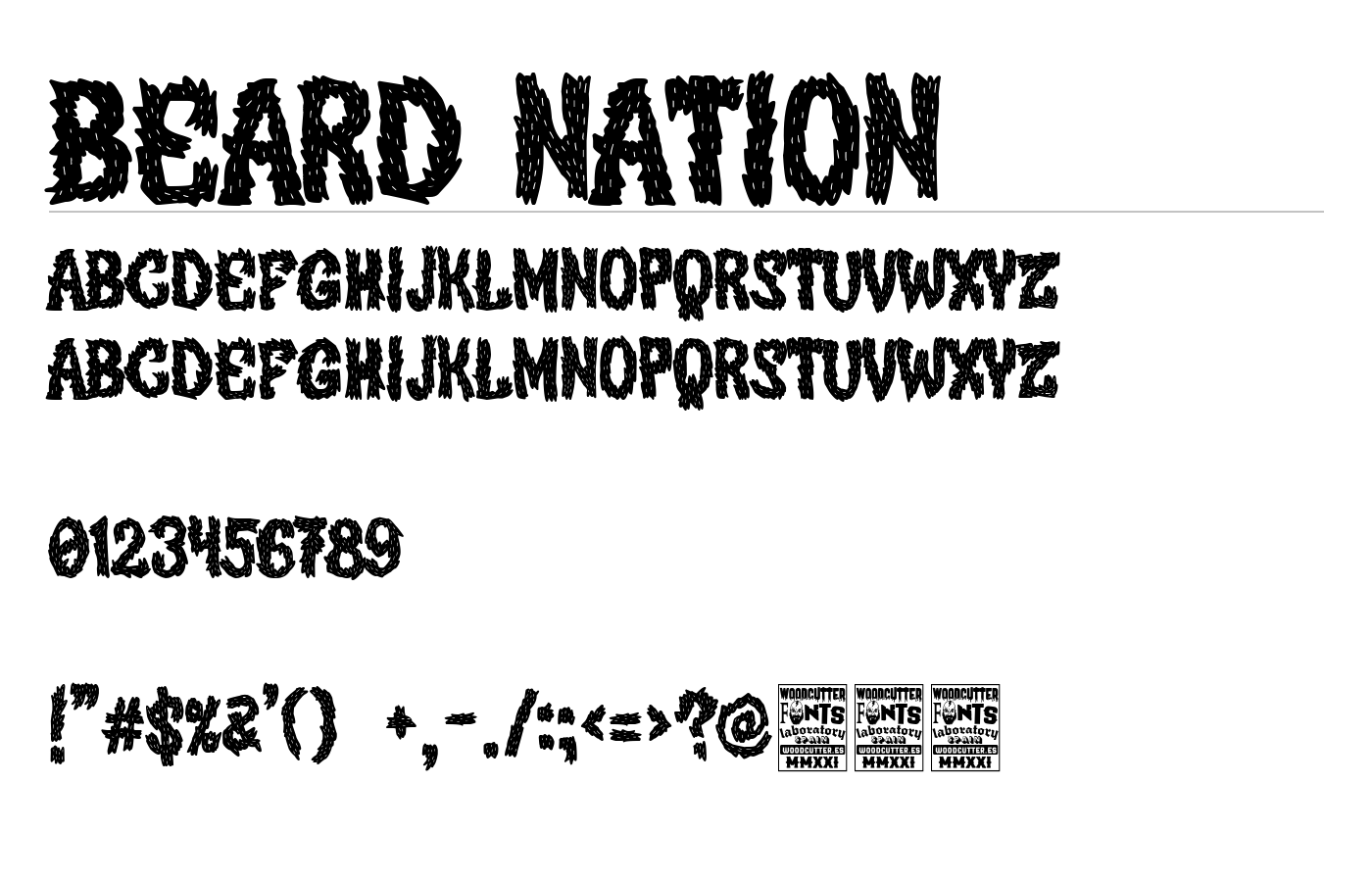 Beard Nation Font preview
