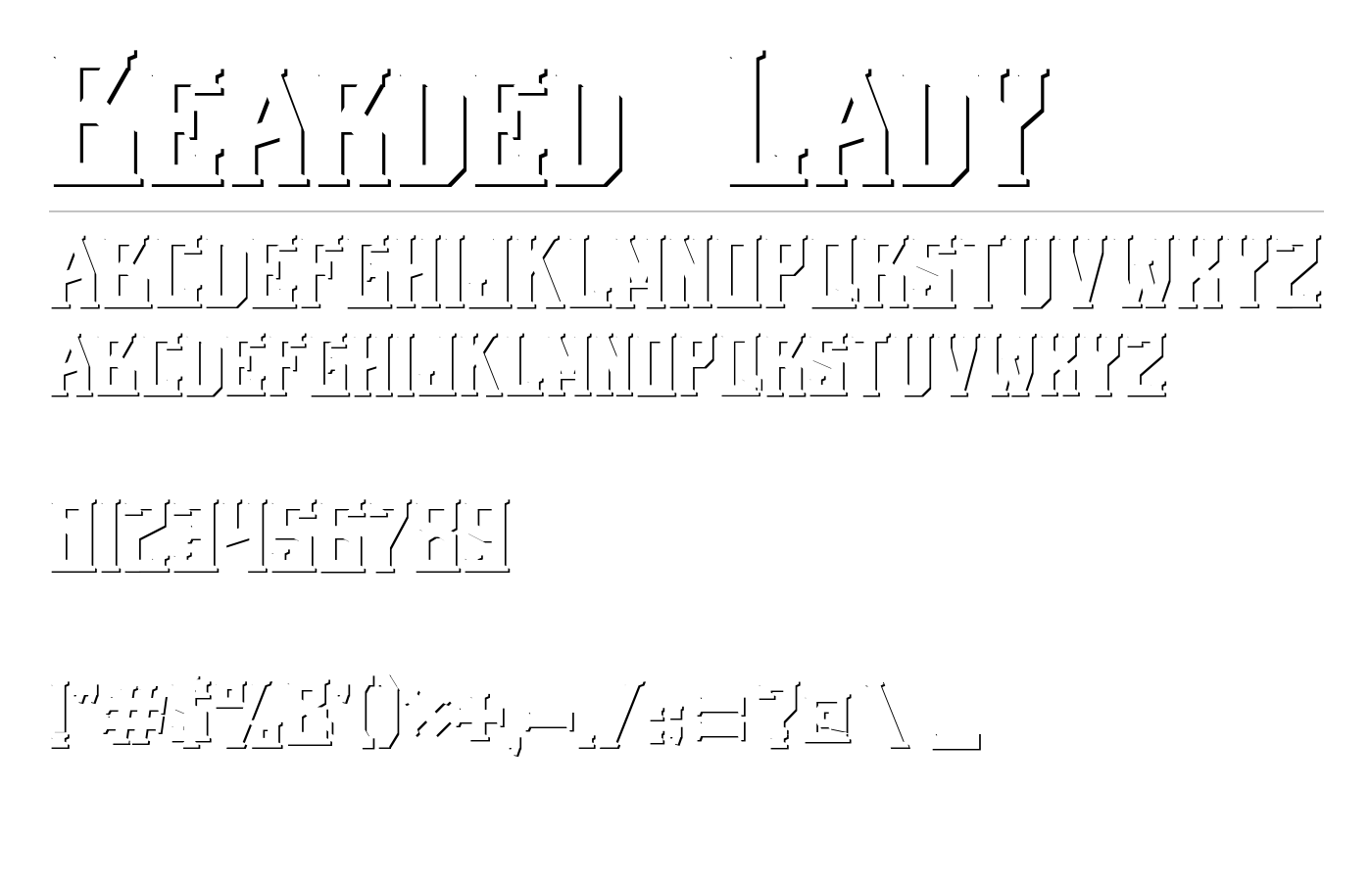 Bearded Lady Font preview