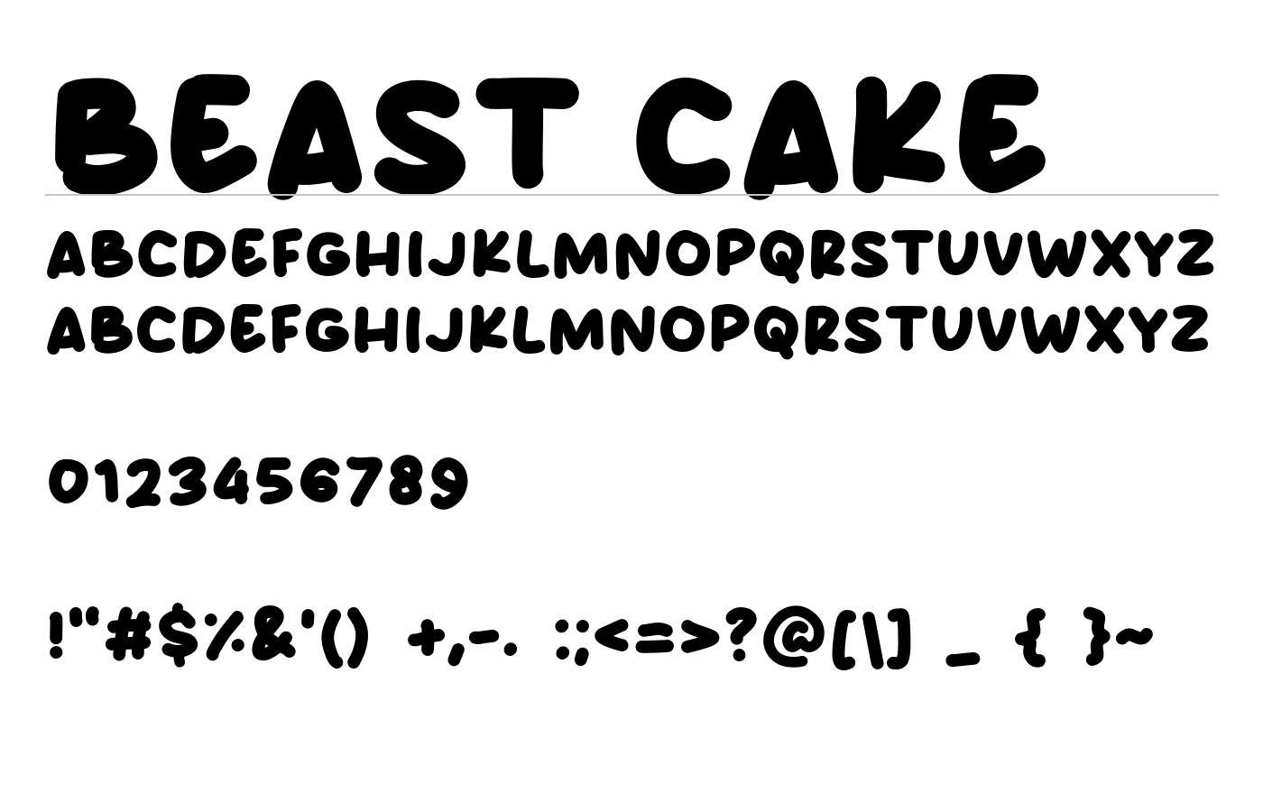 Beast Cake Font preview