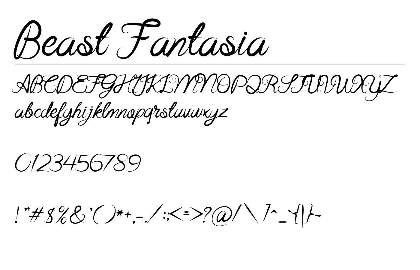 Beast Fantasia Font preview