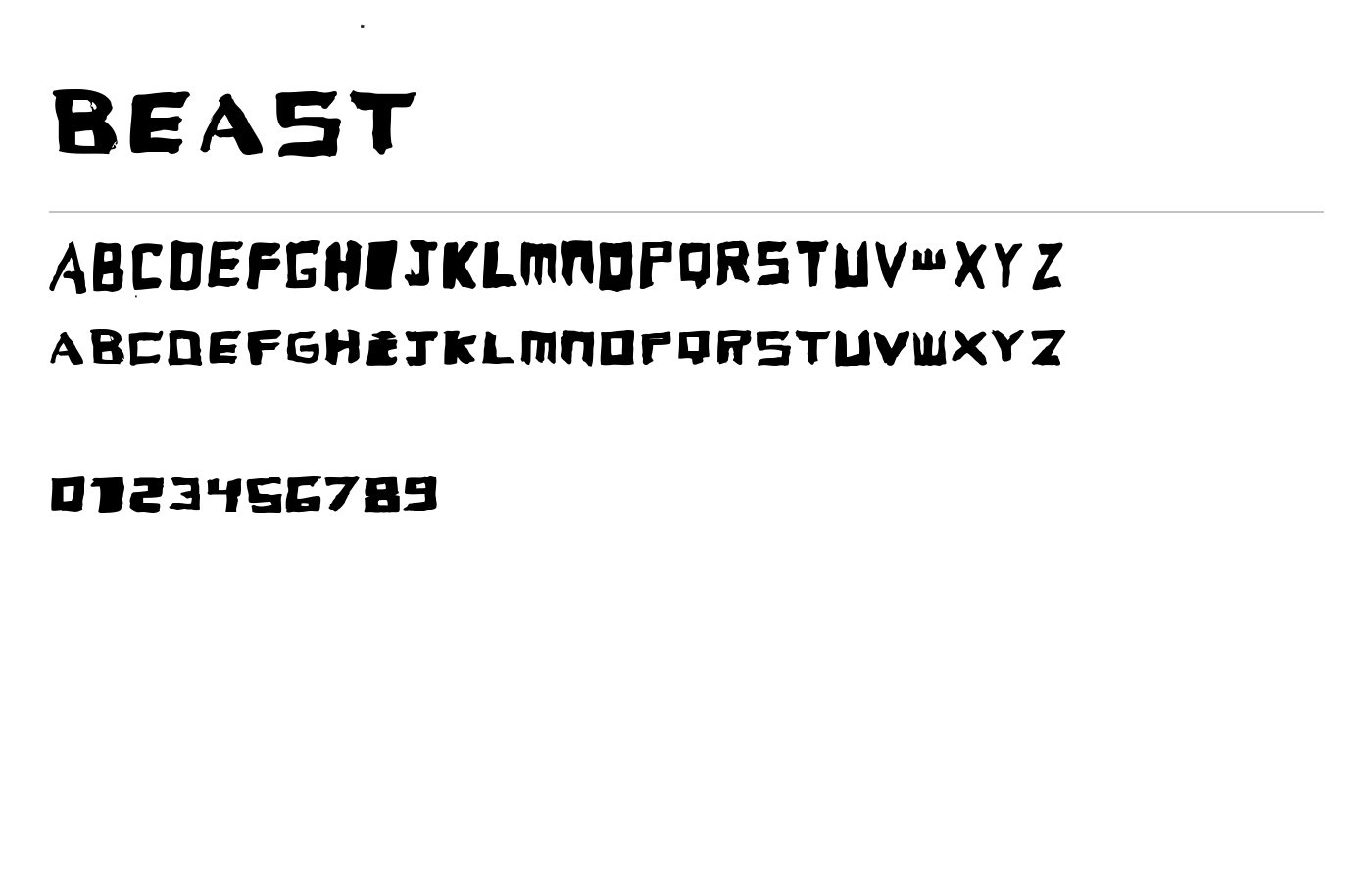 beast Font preview
