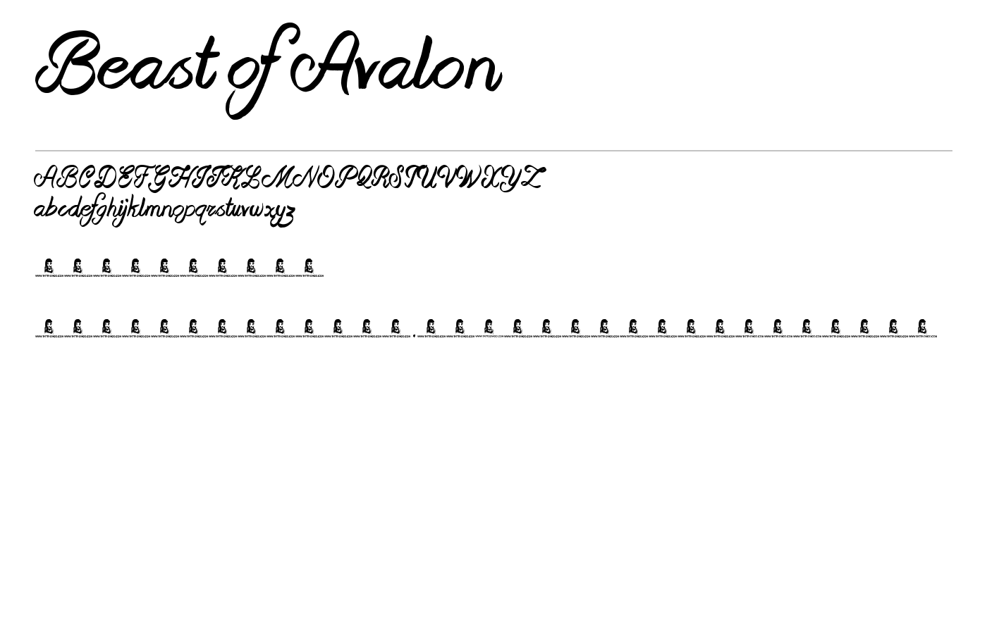 Beast of Avalon Font preview