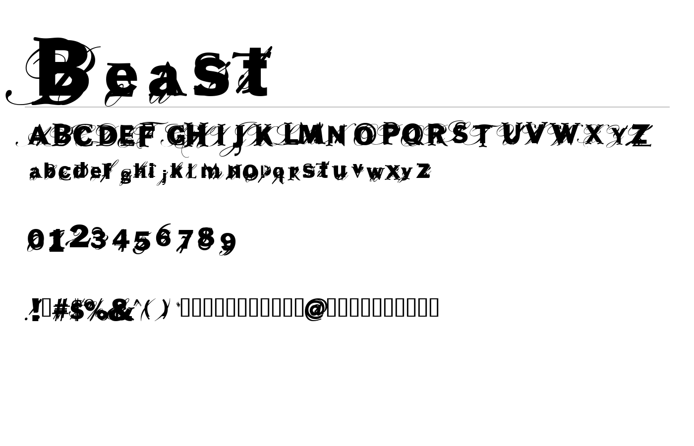Beast Font preview