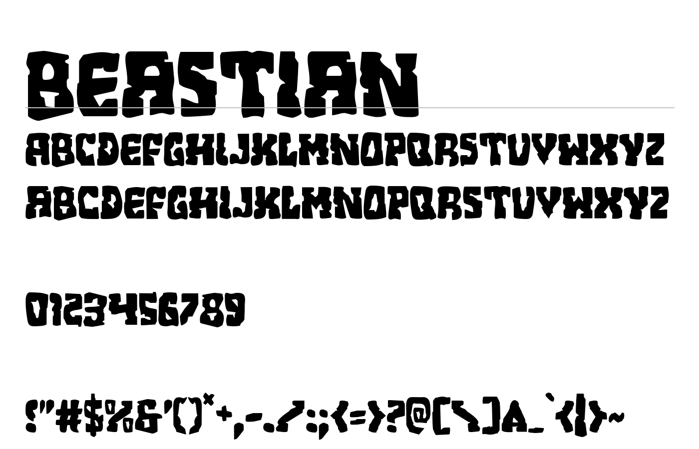 Beastian Font preview