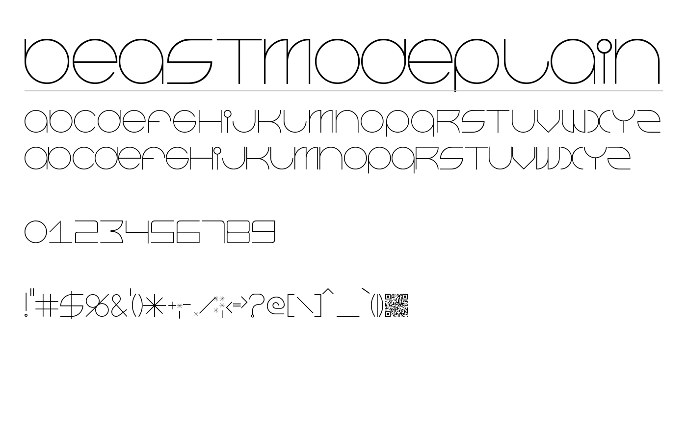 BeastModePlain Font preview
