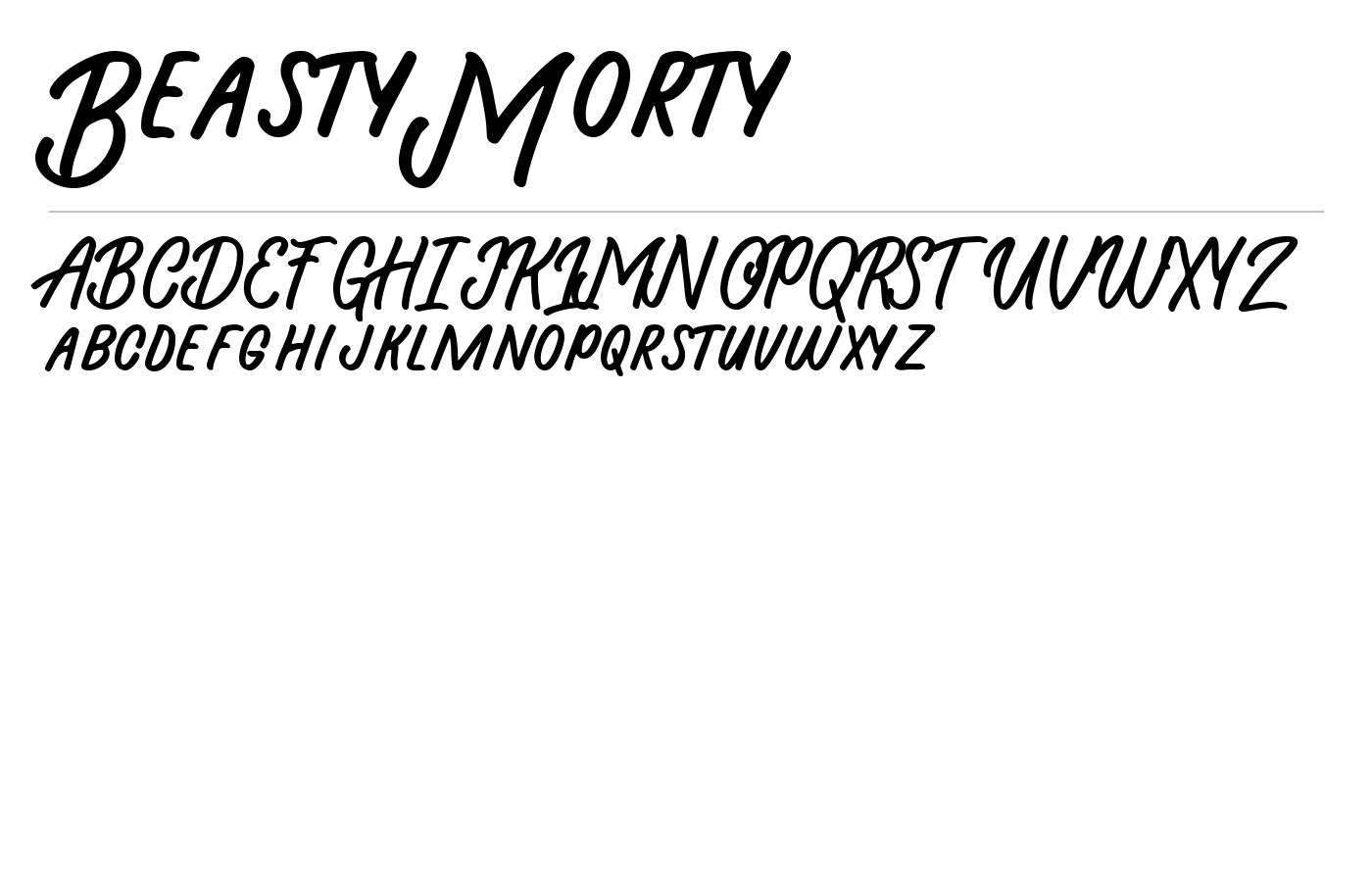 Beasty Morty Font preview