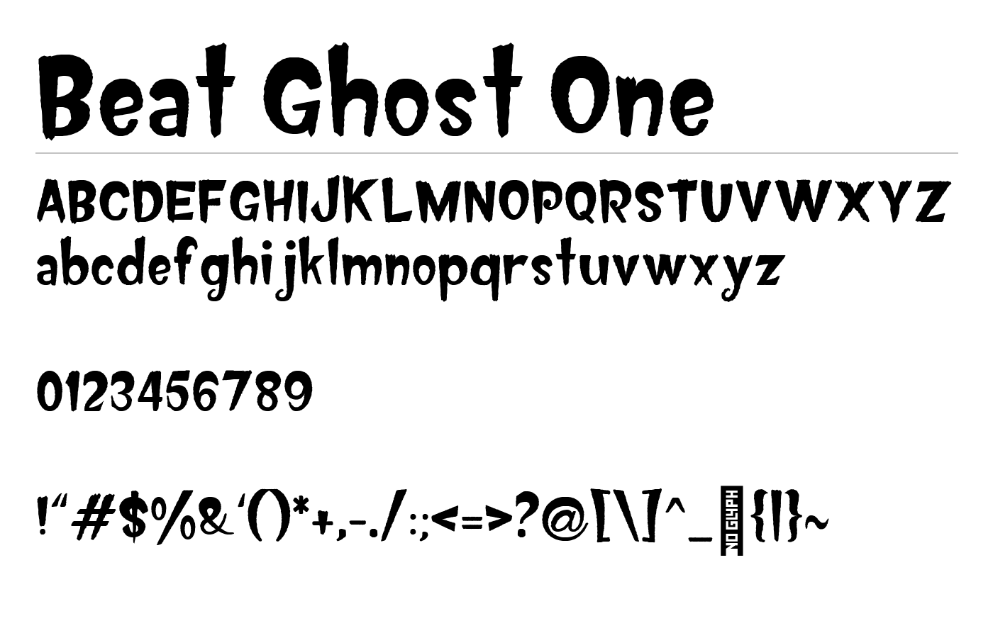Beat Ghost One Font preview