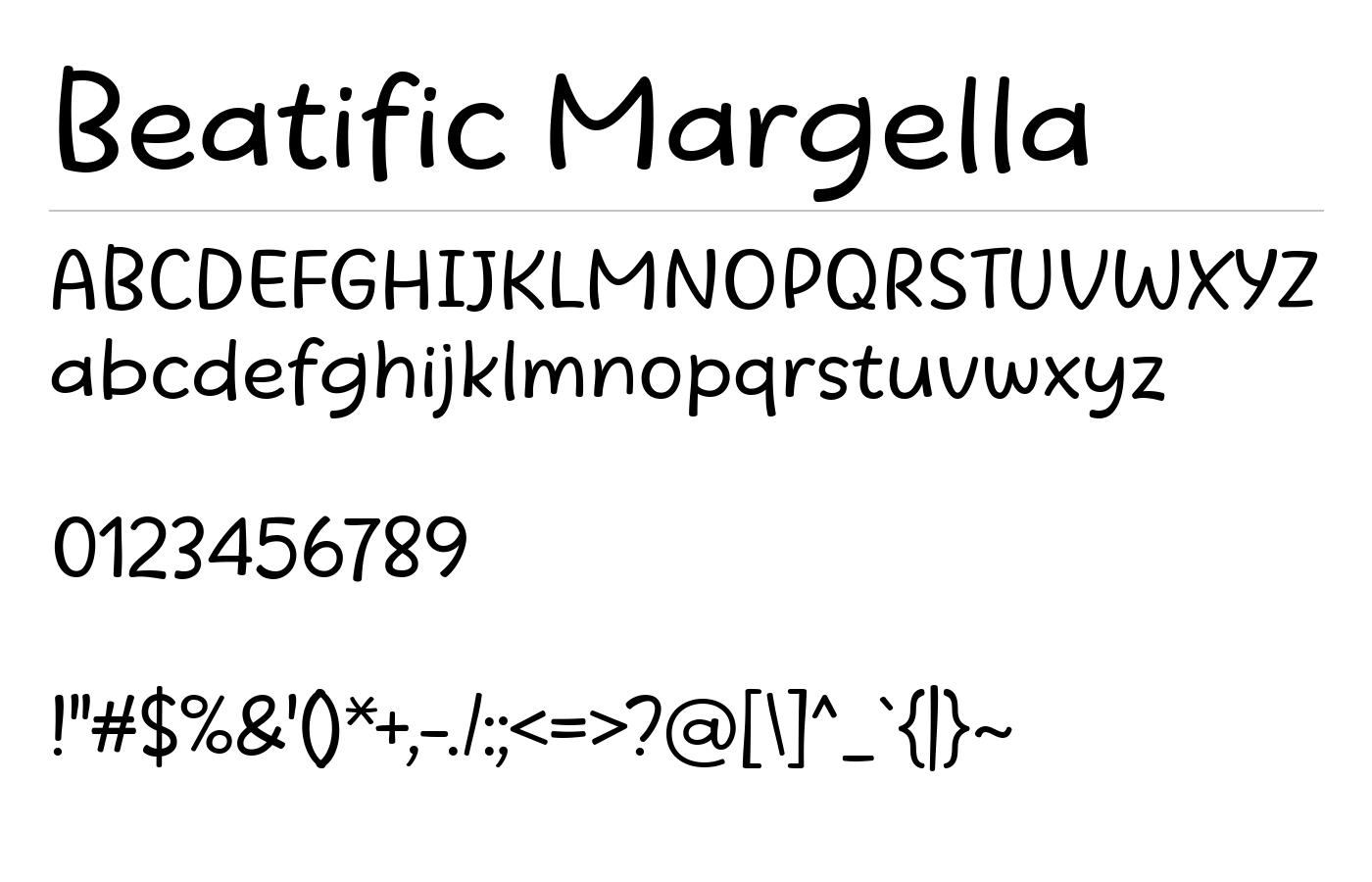 Beatific Margella Font preview