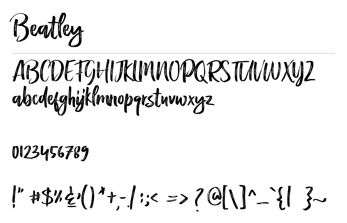 Beatley Font preview