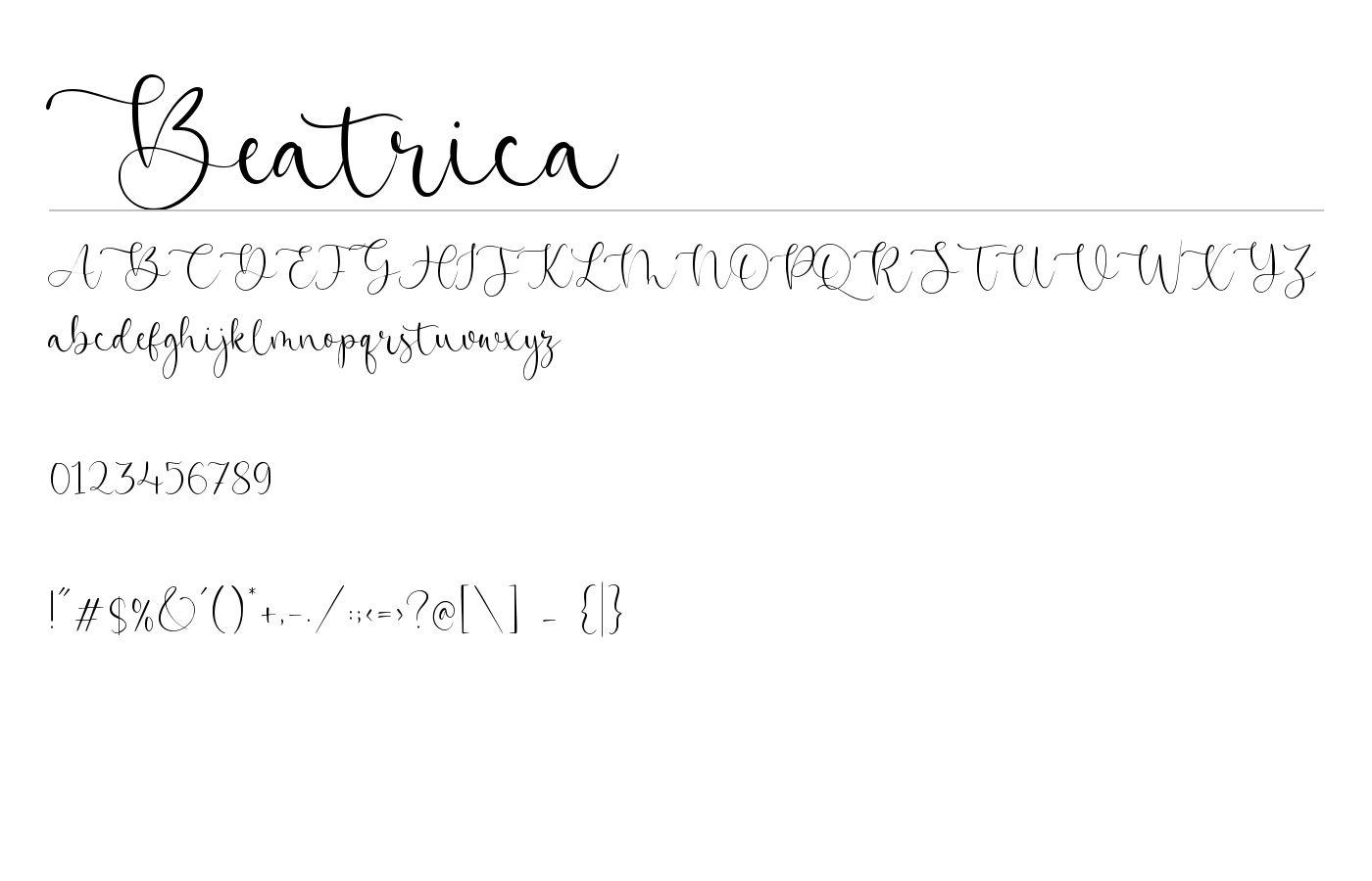Beatrica Font preview