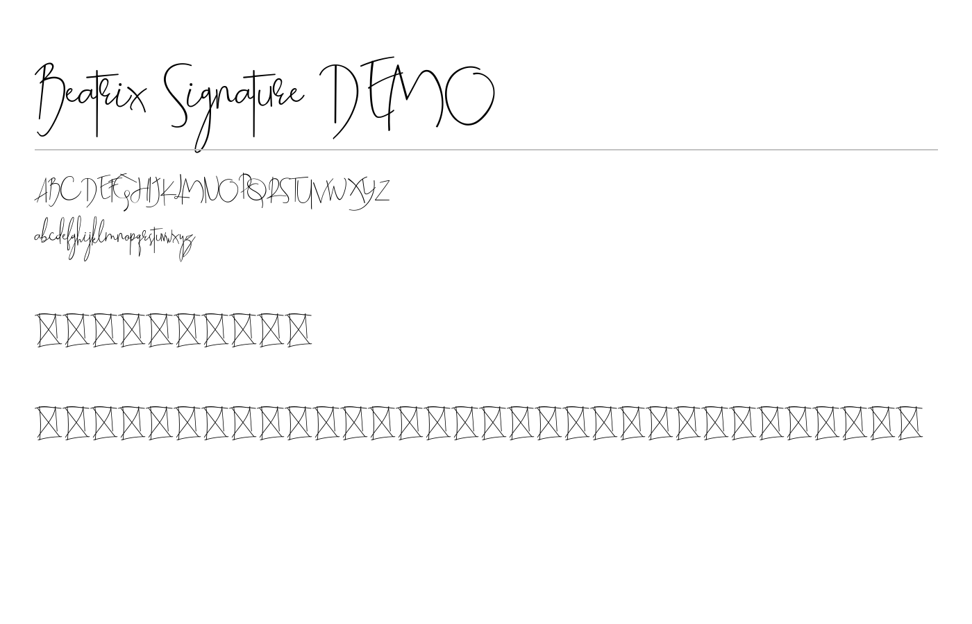 Beatrix Signature Font preview