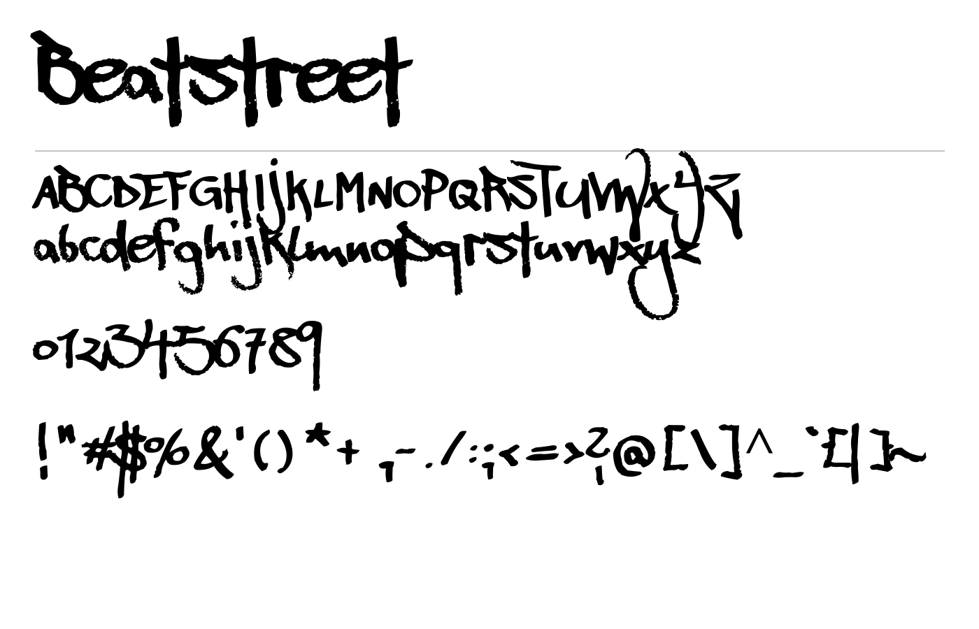 Beatstreet Font preview