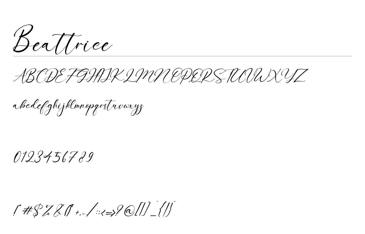 Beattrice Font preview