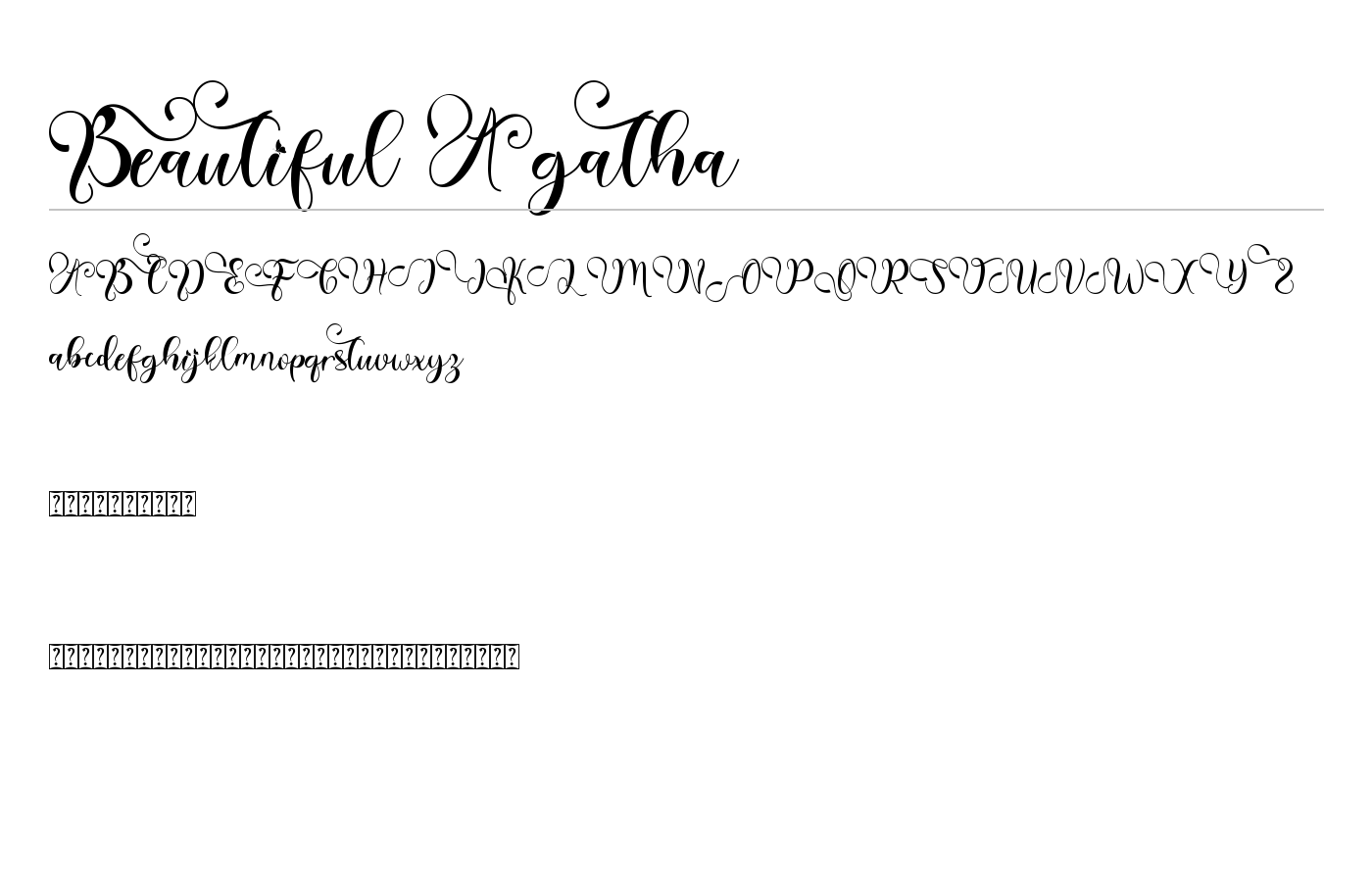 Beautiful Agatha Font preview