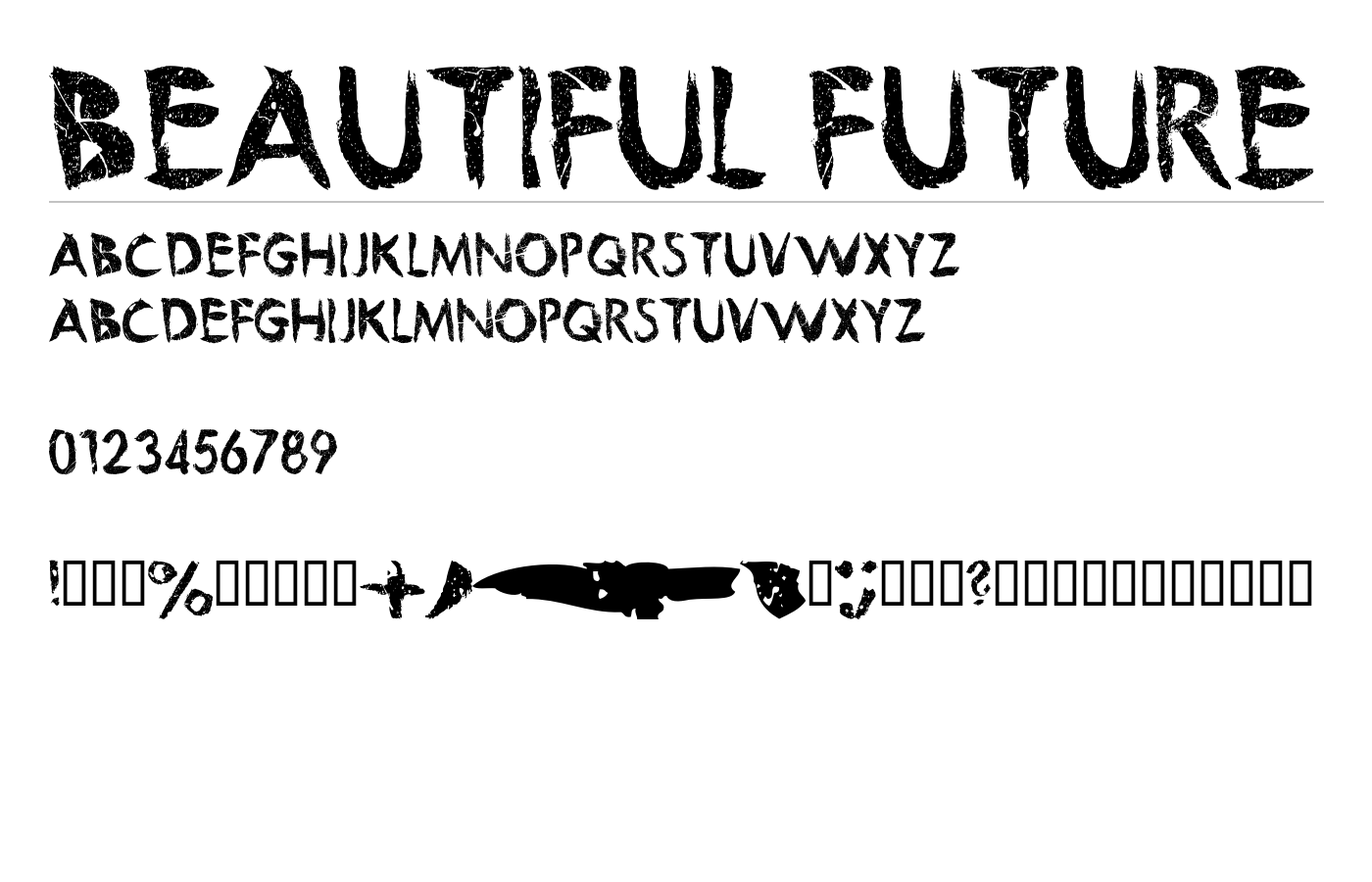 Beautiful Future Font preview