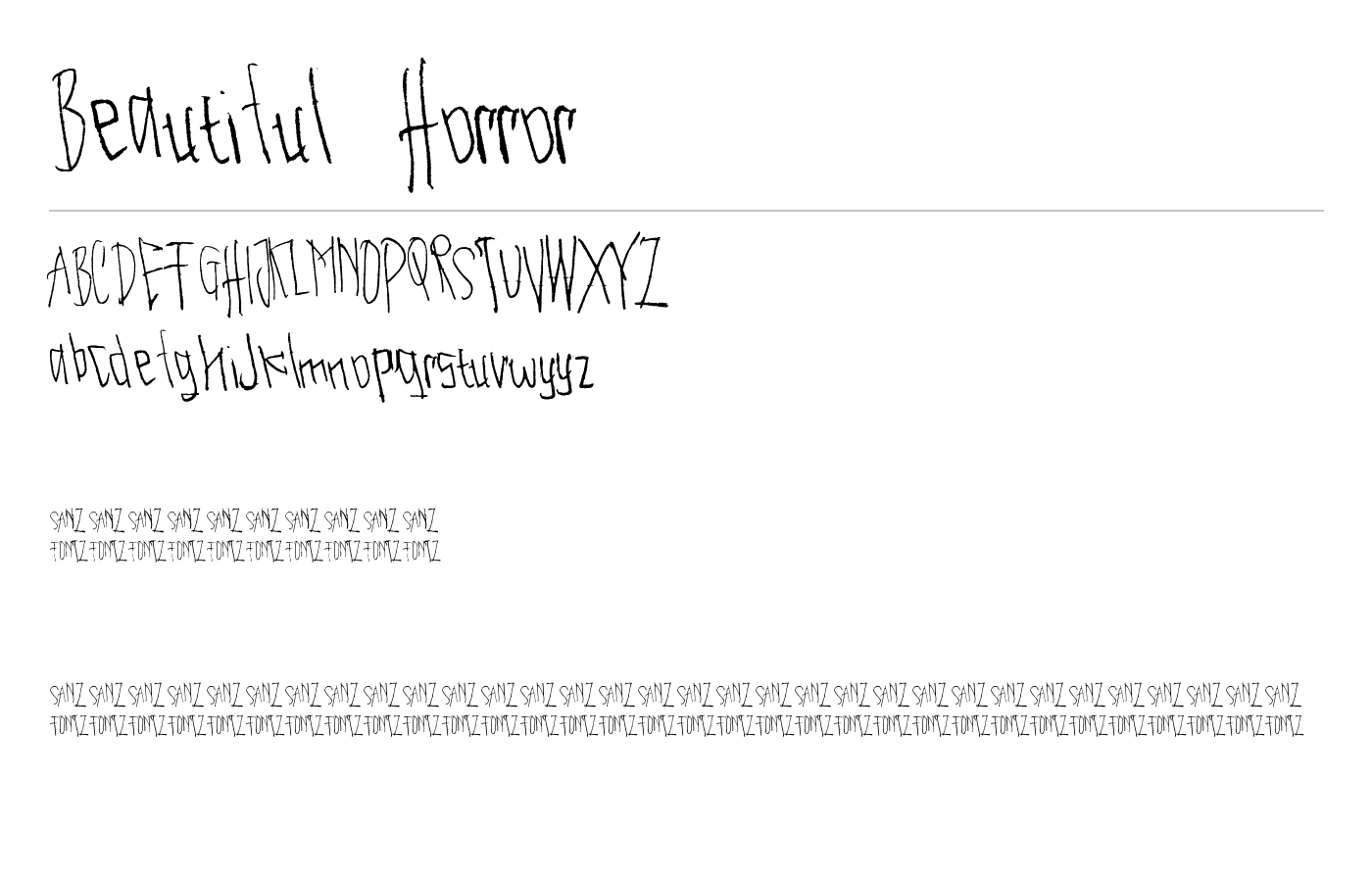 Beautiful Horror Font preview