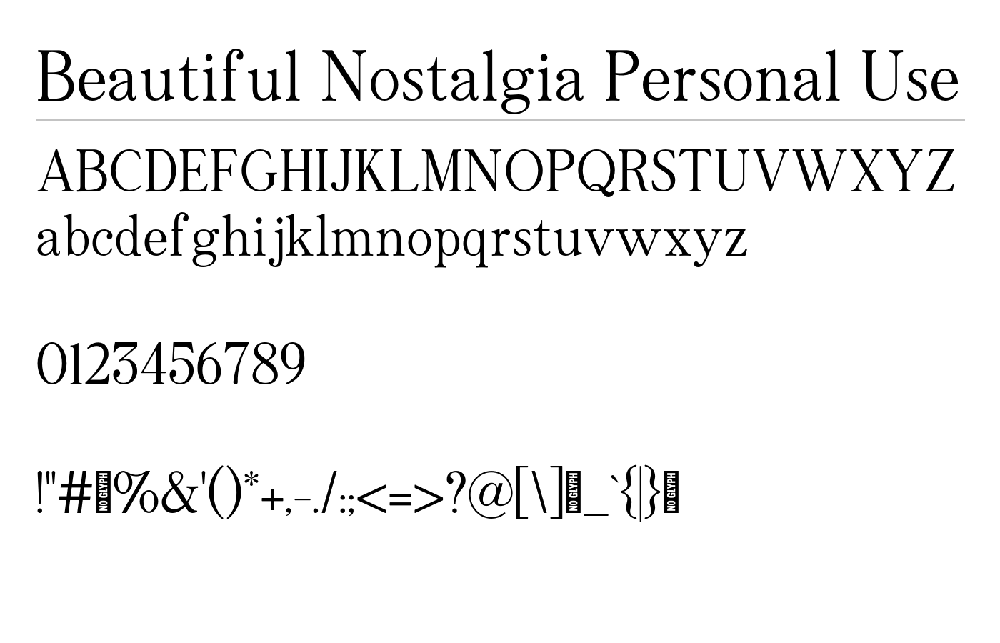Beautiful Nostalgia Font preview