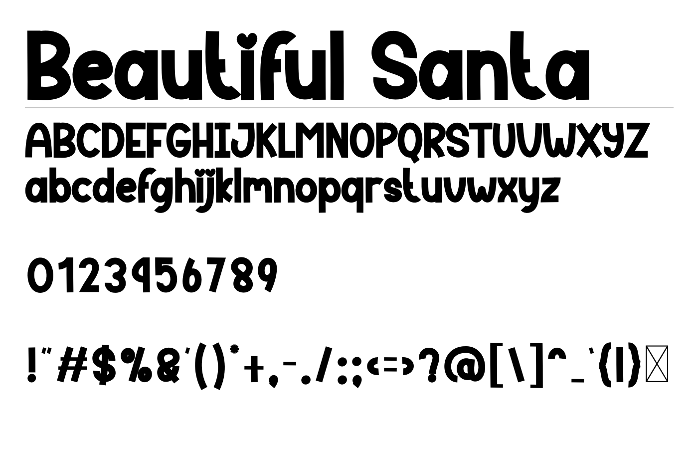 Beautiful Santa Font preview