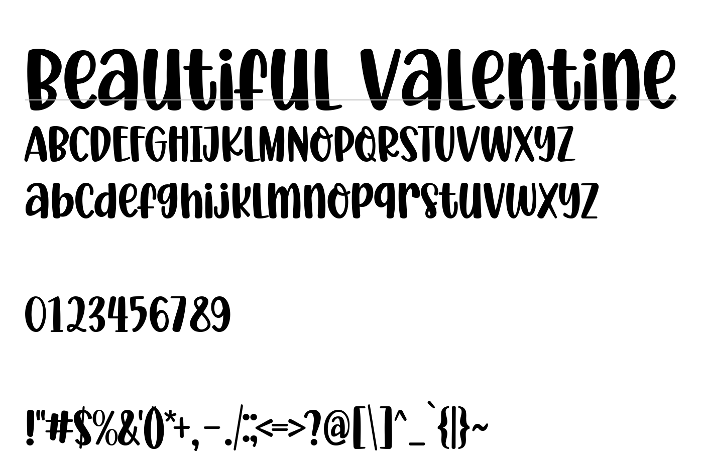 Beautiful Valentine Font preview